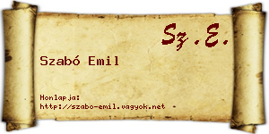 Szabó Emil névjegykártya