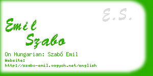 emil szabo business card